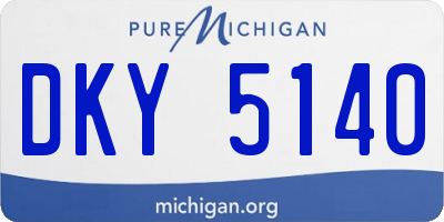 MI license plate DKY5140