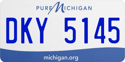 MI license plate DKY5145