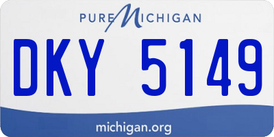 MI license plate DKY5149