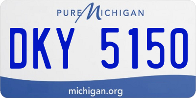 MI license plate DKY5150
