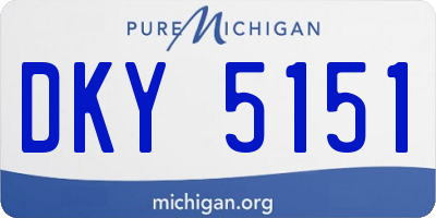 MI license plate DKY5151