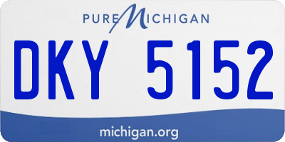 MI license plate DKY5152