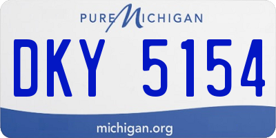 MI license plate DKY5154