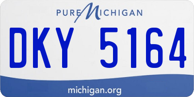 MI license plate DKY5164