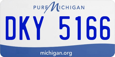 MI license plate DKY5166