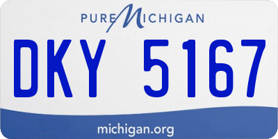 MI license plate DKY5167