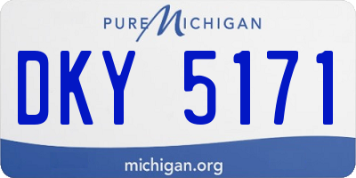 MI license plate DKY5171