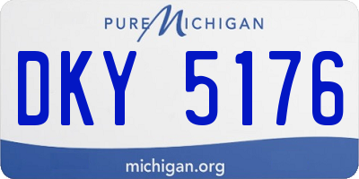MI license plate DKY5176