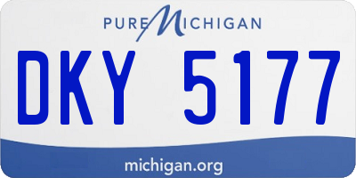 MI license plate DKY5177
