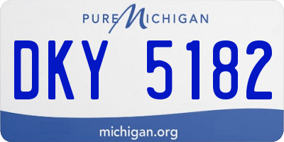 MI license plate DKY5182