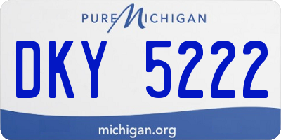 MI license plate DKY5222