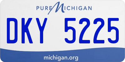 MI license plate DKY5225