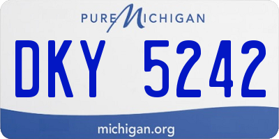 MI license plate DKY5242