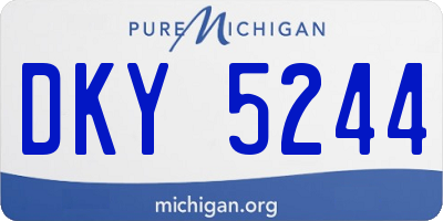 MI license plate DKY5244