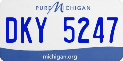 MI license plate DKY5247