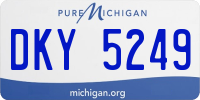 MI license plate DKY5249