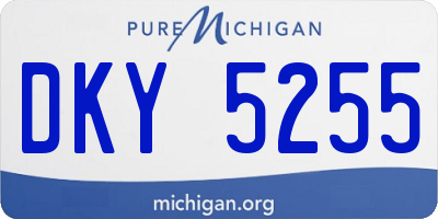 MI license plate DKY5255