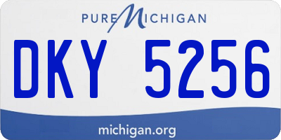 MI license plate DKY5256