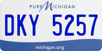 MI license plate DKY5257
