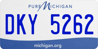 MI license plate DKY5262