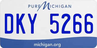 MI license plate DKY5266