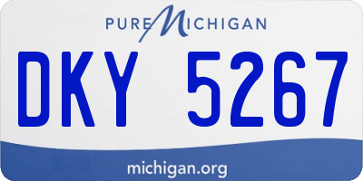 MI license plate DKY5267