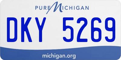 MI license plate DKY5269