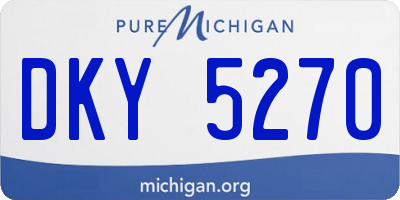 MI license plate DKY5270
