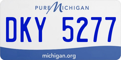 MI license plate DKY5277