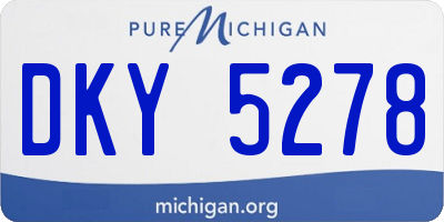 MI license plate DKY5278