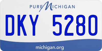 MI license plate DKY5280