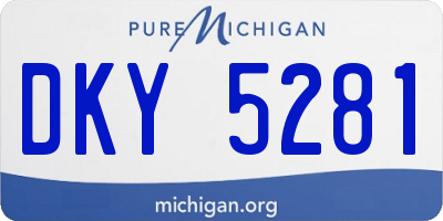 MI license plate DKY5281