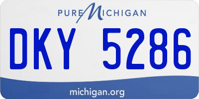MI license plate DKY5286
