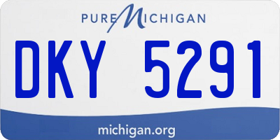 MI license plate DKY5291