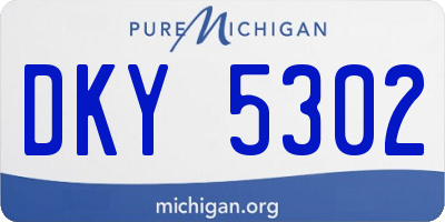 MI license plate DKY5302