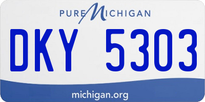 MI license plate DKY5303