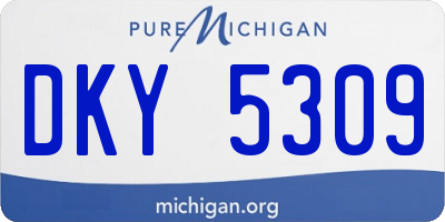 MI license plate DKY5309