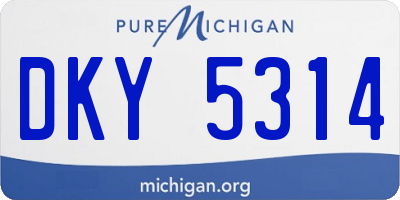 MI license plate DKY5314