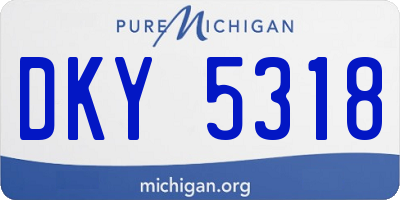 MI license plate DKY5318