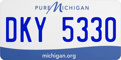 MI license plate DKY5330
