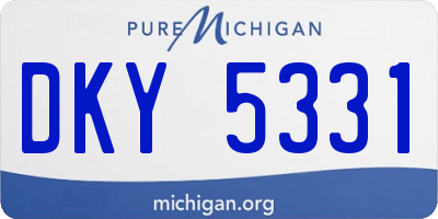 MI license plate DKY5331