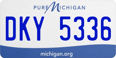 MI license plate DKY5336