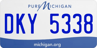 MI license plate DKY5338