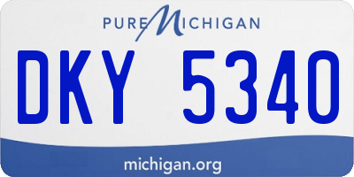 MI license plate DKY5340