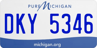MI license plate DKY5346
