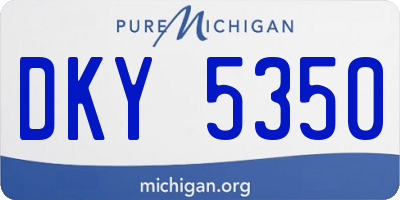 MI license plate DKY5350