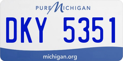 MI license plate DKY5351