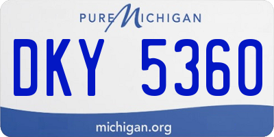 MI license plate DKY5360