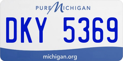 MI license plate DKY5369