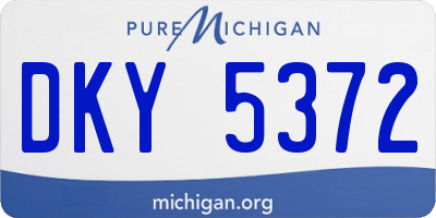 MI license plate DKY5372